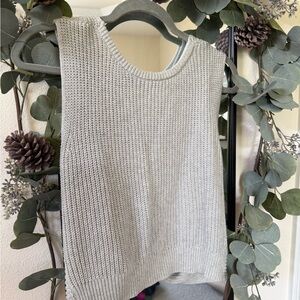 Miou Muse Knit Sleeveless Twist Back Sweater